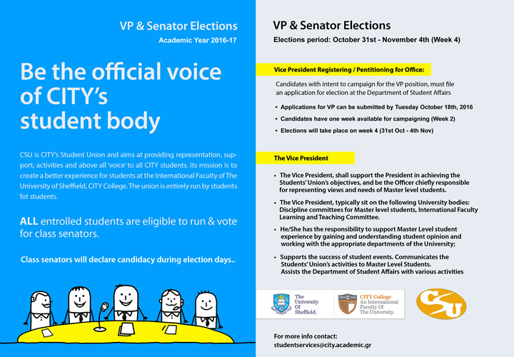 CSU Elections - Academic year 2016-17