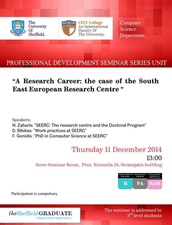 Professional Developement Seminar Series Unit