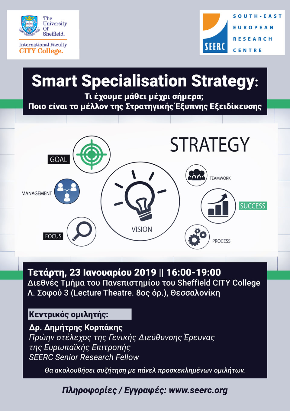 Εκδήλωση με τον κ. Δημήτρη Κορπάκη - Smart Specialisation Strategy