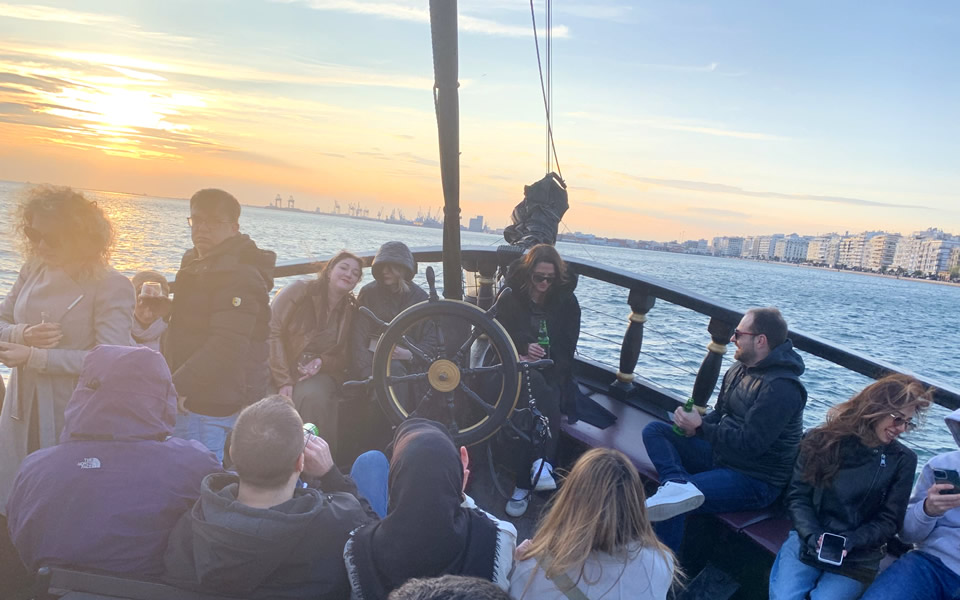 Boat trip in Thermaikos Gulf for CITY College MBA students