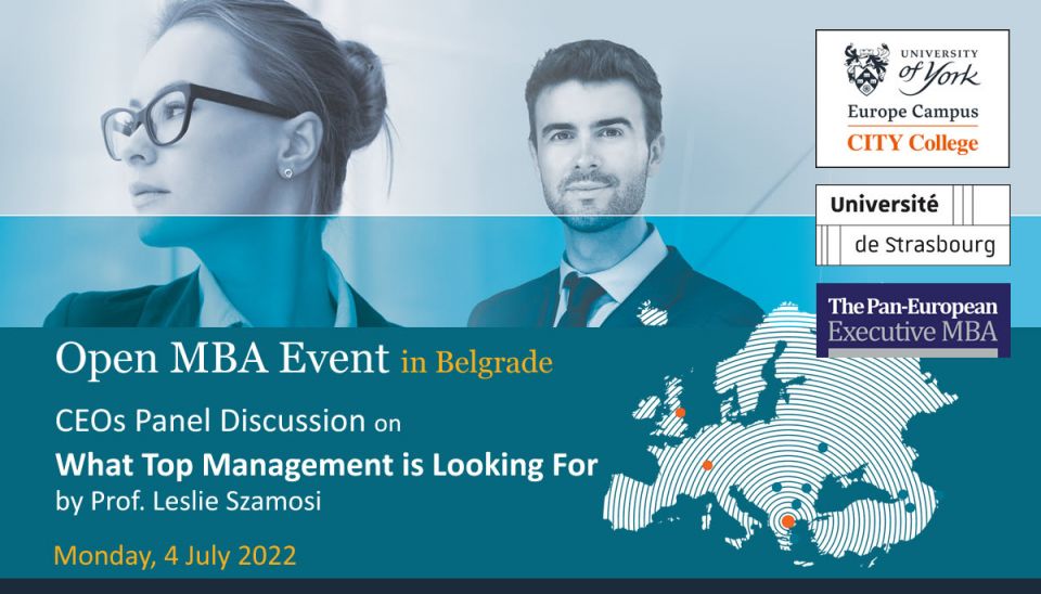 Open MBA Event in Belgrade - CITY College