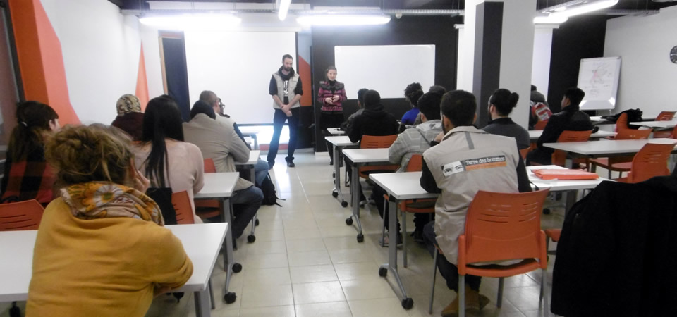 Dr Paschalia Patsala, Head of the English Studies Dept. of the International Faculty and Mr Michalis Naris, Social Educator at Terre des hommes